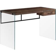 Glass Writing Desks Monarch Specialties Contemporary Writing Desk 23.8x48"