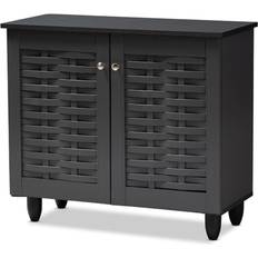 Black Storage Cabinets Baxton Studio Winda Storage Cabinet 30x26.3"