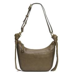 Frye Nora Knotted Leather Crossbody Green