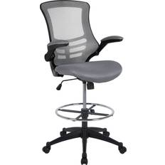 Gray Office Chairs Flash Furniture Kelista Mid-Back Dark Mesh Ergonomic Office Chair