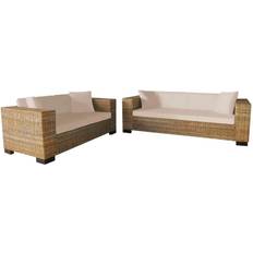 Rattan Sofas vidaXL 2-personers og 3-personers Sofa