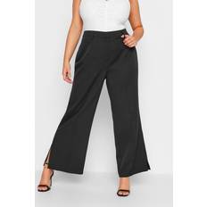 Yours Split Flare Trouser Black