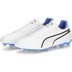 Puma King Pro FG/AG Dam, 38.5, White-PUMA Black-Blue Glimmer