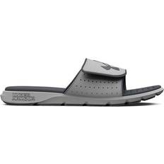 Gray - Men Slides Under Armour Ignite - Black/White