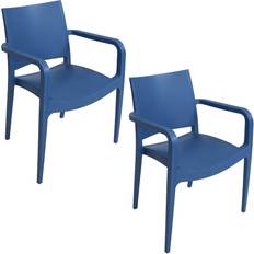 Blue Patio Chairs Landon Sax Blue 2-Pack