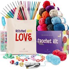 Needlework Kits Hearth & Harbor Crochet Kit for Beginners Adults 73-pack