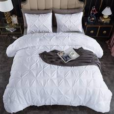 Andency Pinch Pleated Bedspread Blue, Green, Grey, Beige, White, Black, Yellow, Orange (228.6x228.6cm)
