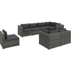 Plast Loungesæt Havemøbler vidaXL 3102607 Loungesæt, borde inkl. 8 sofaer