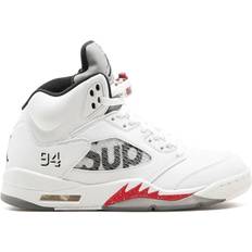 Nike Supreme x Air Jordan 5 Retro M - White/Fire Red/Black