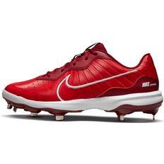 Men - Red Baseball Shoes Nike Alpha Huarache Varsity Low Metal Baseball Cleats