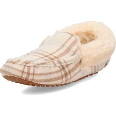 Beige Moccasins Lamo Women's Aussie Moc Loafer, Cream Plaid