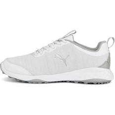 Silver Golf Shoes Puma Fusion Pro Golf Shoe - White/Silver