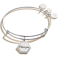 Alex And Ani I Love You Charm Bangle - Silver/Black