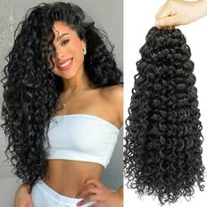 Deep Wave Braids Curly Crochet Hair 18 inch 8-pack