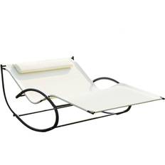 White Garden & Outdoor Furniture OutSunny Double Hammock Chair Lounger