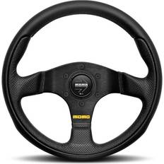 Volants Momo Racing Steering Wheel TEAM Black 28 cm Leather