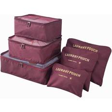 Packsack Organizer Set for Reisetaschen Dunkelrot Rot