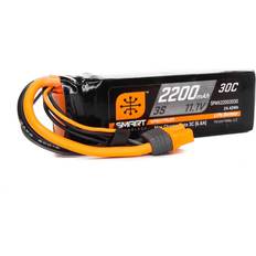 Lipo 11.1v Spektrum 11.1V 2200mAh 3S 30C Smart LiPo Battery, IC3