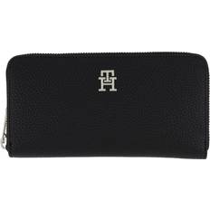 Geldbörsen & Schlüsseletuis Tommy Hilfiger Large Zip-Around Monogram Wallet - BLACK One