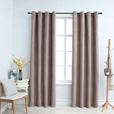 vidaXL Mörkläggningsgardiner med Metallringar 2 st 140x225 cm
