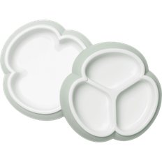 BabyBjörn Vauvan Tuttipullot ja Pöytäastiat BabyBjörn Baby Plate Set, 2-pack Powder green