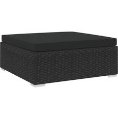 Schwarz Hocker vidaXL fodskammel sofa 1 stk. polyrattan