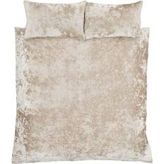 Duvet Covers Catherine Lansfield Crushed Duvet Cover Silver, Natural (230x220cm)