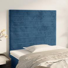 Blu Testiere vidaXL 2 pz Blu Scuro 80x5x78/88 cm in Velluto Testiera