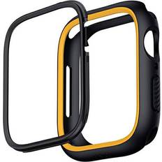 Bildschirmschutz Uniq etui Moduo Apple Watch Series 4/5/6/7/8/SE 44/45mm czarny-musztardowy/midnight-mustard, Sportuhr Smartwatch Zubehör, Schwarz