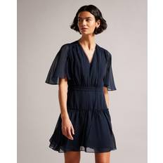Ted Baker Klänningar Ted Baker Giggie-Fit Flare Miniklänning - Dk-blå