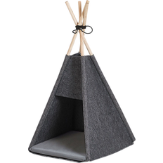 Beliani Felt Pet Teepee Tent Cat Dog Bed with Pillow 35x40 cm