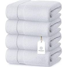 White Classic Luxury Bath Towel Grey, Beige, Brown, White, Black, Silver, Red, Pink, Blue, Green (137.2x68.6cm)
