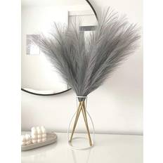 Beige Artificial Plants Pusuny Faux Pampas Grass Artificial Plant 7pcs