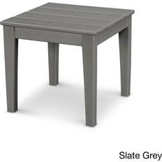 Gray Outdoor Side Tables Polywood Newport 18-inch Square Outdoor Side Table