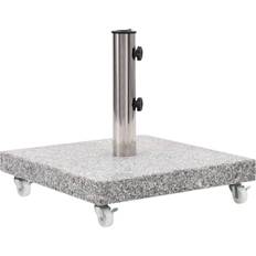 vidaXL Parasol Base Granite 66.1 lb Square Gray Outdoor Umbrella Base Stand