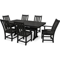 Patio Furniture Polywood Vineyard Nautical Trestle Patio Dining Set