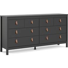 Furniture To Go Madrid Double Matt Black Chest of Drawer 159.4x79.8cm