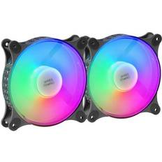 Ventiladores AeroCool MF-DUO FRGB Rainbow 360° 12 cm + 4 pin New