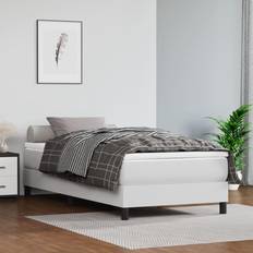 vidaXL Pocketresårmadrass vit 90x200x20 konstläder Materasso a Molle