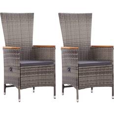vidaXL Havestole 2 stk. polyrattan