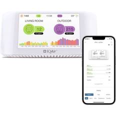 Air quality monitor IQAir IQAir AirVisual Pro Air Quality Monitor for PM2.5, CO2, AQI, Temperature, and Humidity, IFTTT App Enabled white