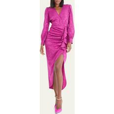 Veronica Beard Jacquard Ruffle Dress - Pink
