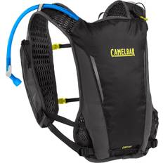 Black - Men Running Backpacks Camelbak Hydration Bag Circuit Vest 5L With 1.5L Reservoir Black/Saf