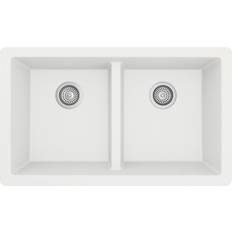 Kitchen Sinks Karran QU-810 32 Undermount Double Equal Bowl