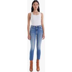 Dazzler Mid Rise Dazzler Ankle Fray Jeans - Denim Light