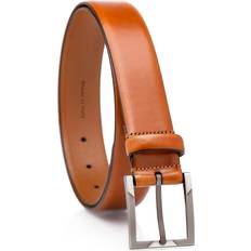 Made in Italy Men's Burnished Leather Belt Cognac Cognac