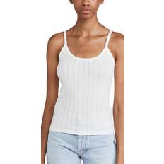 Leset Classic Pointelle Tank Top - White