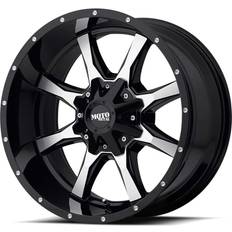 17" - 5/114.3 Car Rims Moto Metal Machined Gloss Black MO970 8x17 5/114.3 ET40 CB72.60