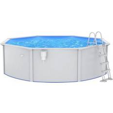 4.6 m Piscine vidaXL Swimming Pool with Safety Ladder Ø4.6x1.2m