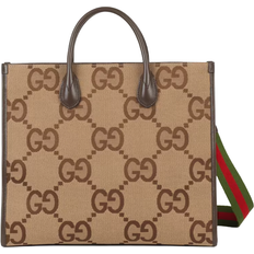 Gucci Totes & Shopping Bags Gucci Jumbo GG Tote Bag - Camel/Ebony